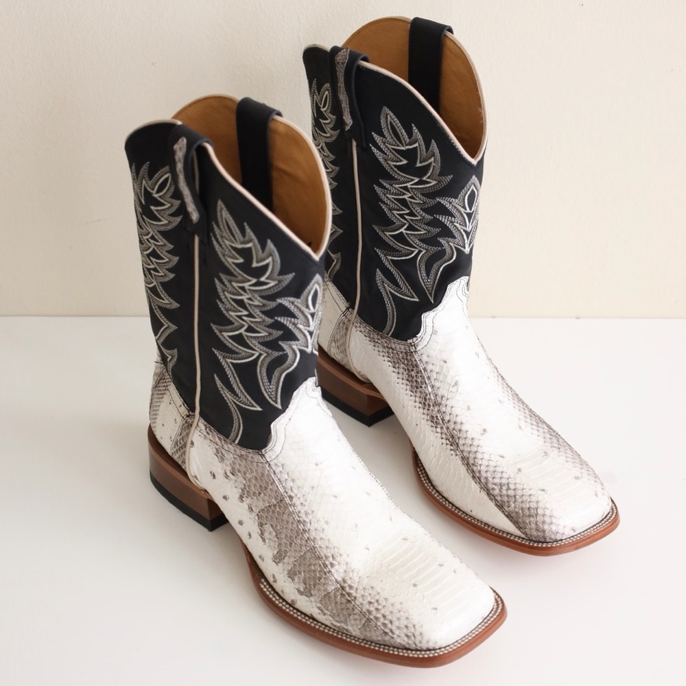 Black and White Western Cowboy Boots